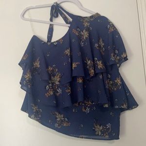 Boutique one shoulder top size L
